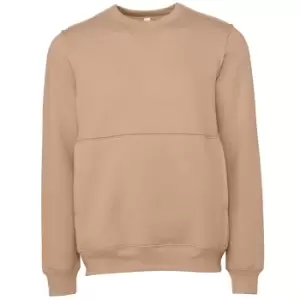 Image of Bella + Canvas Unisex Adult Raw Seam Sweatshirt (L) (Oatmeal Grey Heather)