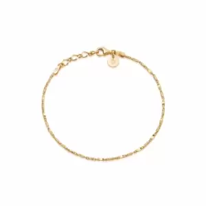 Image of Daisy London Jewellery 18ct Gold Plated Sterling Silver Isla Tidal Twist Anklet 18Ct Gold Plate
