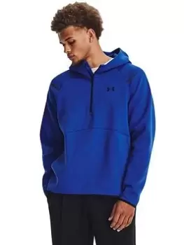 Image of Under Armour Mens Training Unstoppable Fleece Hoodie, Blue, Size S, Men