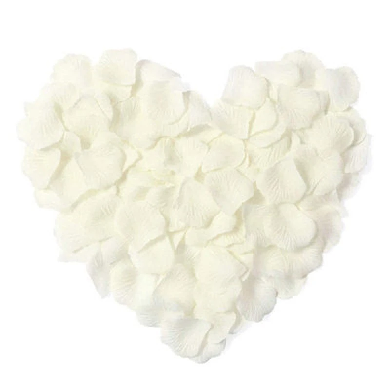 Image of Shatchi 100pcs Ivory Silk Rose Petals Wedding Mothers Day Wedding Confetti Anniversary Table Decorations White