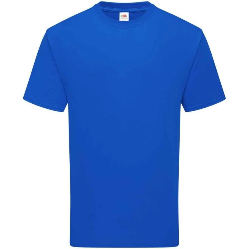 Image of Fruit Of The Loom Fruit of the Loom Men Cotton T-Shirt in Blue Size: X-Large Blue XL Male 5063703669177