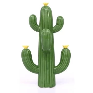 Image of Cactus with Yellow Flower Ornament 27cm
