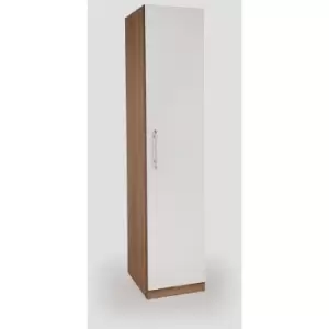 Image of Hyde Oak & White Bedroom Furniture Range - 1 Door Wardrobe