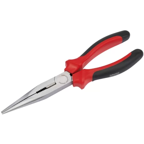 Image of Draper 200mm Heavy Duty Long Nose Pliers with Soft Grip Handles