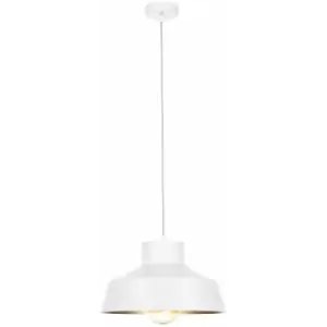Image of Keter Moon Dome Pendant Ceiling Light White, Gold, 34cm, 1x E27