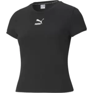 Image of Puma Classic Fitted T Shirt Womens - Black
