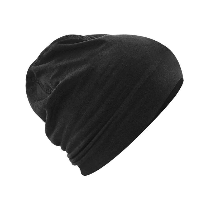 Image of Beechfield Beechfield Hemsedal Cotton Beanie in Black One Size Unisex 5063470793976