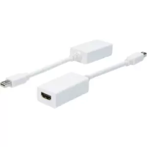 Image of Digitus AK-340411-001-W DisplayPort / HDMI Adapter [1x Mini DisplayPort plug - 1x HDMI socket] White 15.00 cm