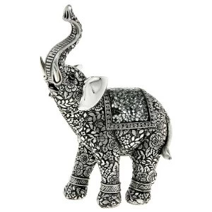 Image of Rococo Silver Jumbo Trunk Up Ornament