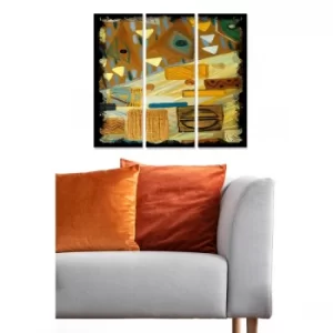 Image of MDF238938190 Multicolor Decorative MDF Painting (3 Pieces)