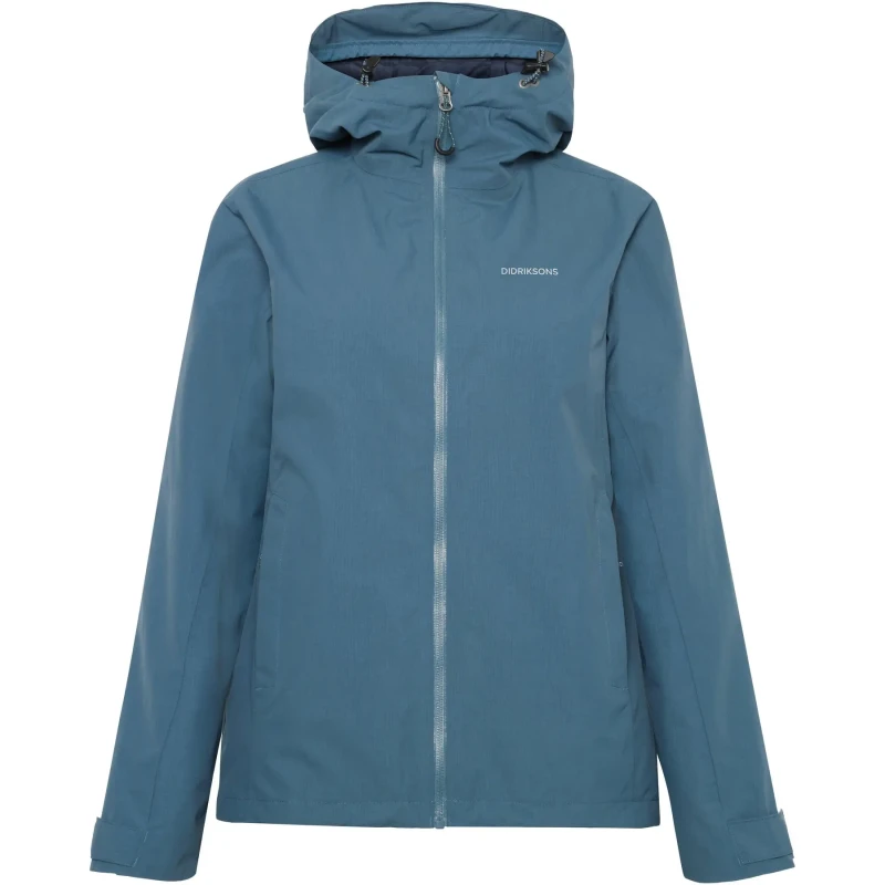 Image of Womens hooded jacket Didriksons Trinya Bleu Female 44