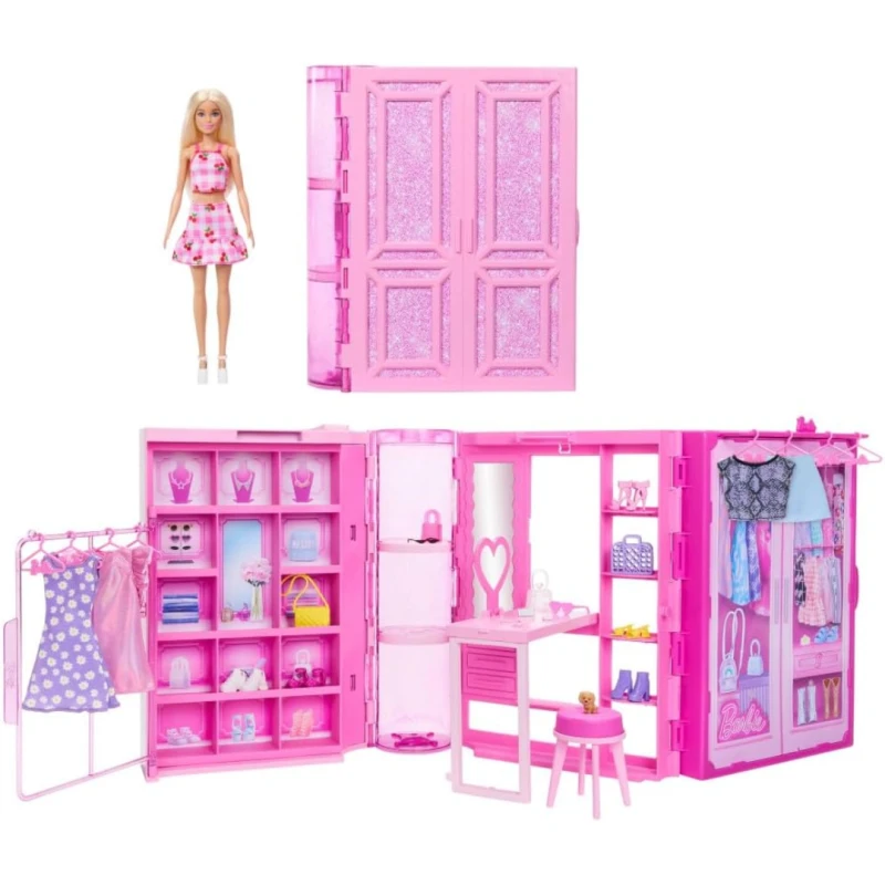 Image of Barbie Dream Closet Playset with Fashion doll & Accessories
