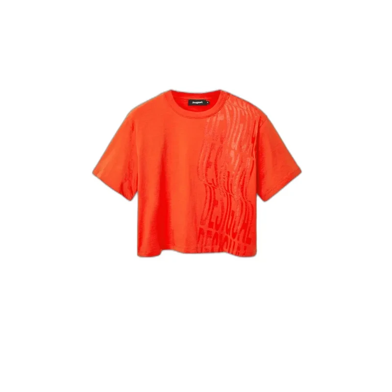 Image of Desigual Womens T-Shirt Desigual Water Orange Female L