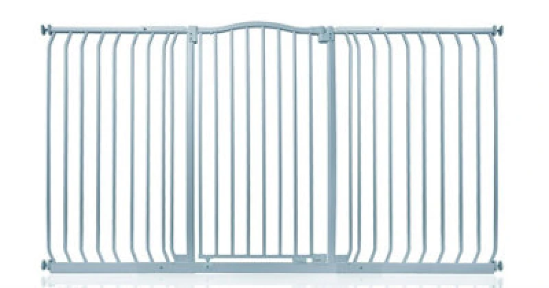 Image of Safetots Extra Tall Curved Top Safety Gate, 170Cm - 179Cm, Matt Grey, Extra Tall 100Cm In Height, Pressure Fit Stair Gate
