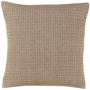 Image of Appletree - Loft Bruges Waffle Weave 100% Cotton Filled Cushion, Linen, 43 x 43 Cm
