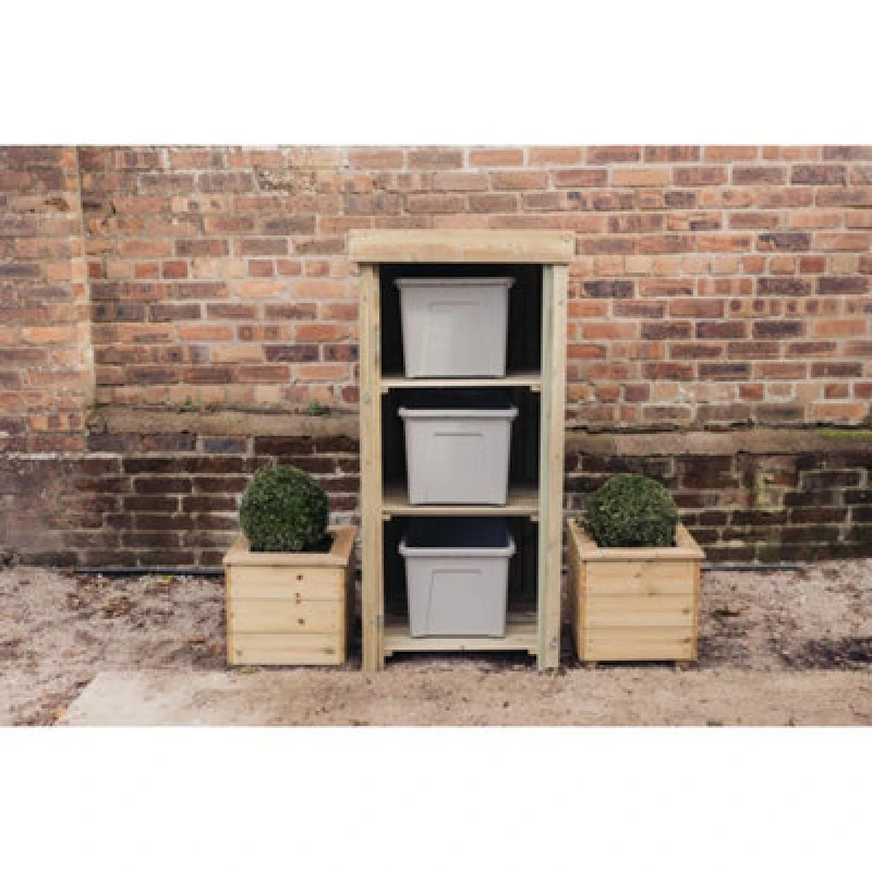 Image of Churnet Valley Garden Furniture Ltd Recycle Store Without Door - Timber - L75 X W67 X H141cm - Partially Assembled