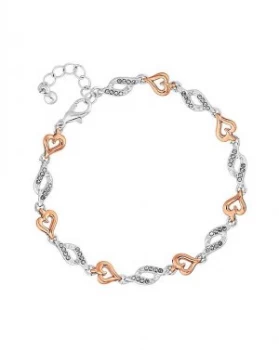 Image of Jon Richard Rose Heart Crystal Bracelet