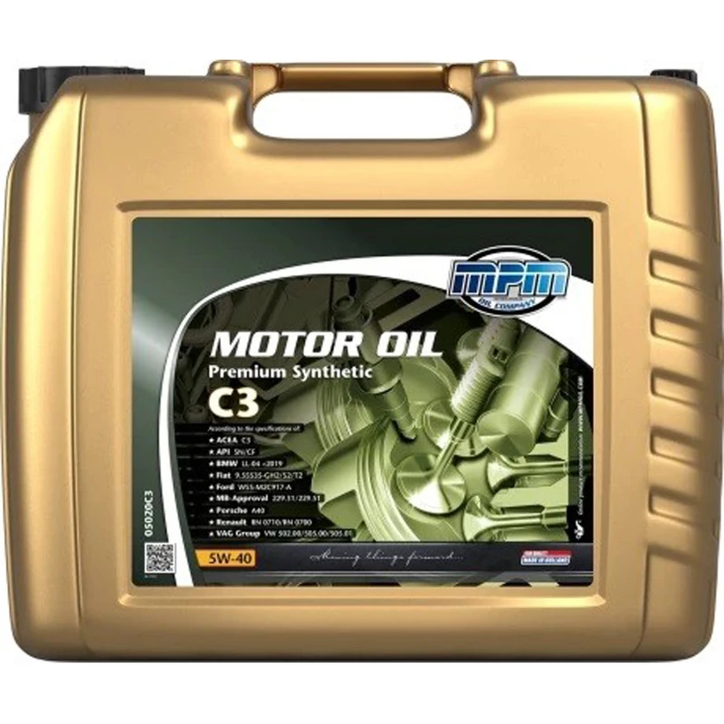Image of MPM 05020C3 Engine oil Motor Oil 5W-40 Premium Synthetic C3 Capacity: 20l, Synthetic Oil Engine Oil (1862)