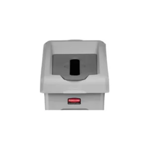 Image of Slim Jim Recycling Station Bin Paper Slot Lid Grey