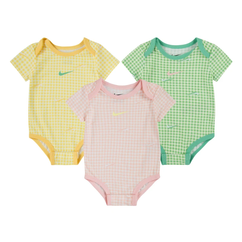 Image of Nike 3Pc Bodysuit Nike Pink Bloom unisex 0-6 Mnth