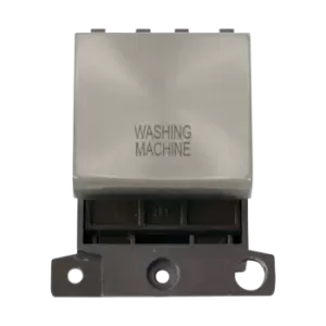 Image of Click Scolmore MiniGrid 20A Double-Pole Ingot Washing Machine Switch Satin Chrome - MD022SC-WM