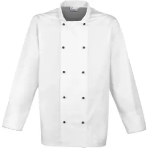 Image of Premier Unisex Cuisine Long Sleeve Chefs Jacket (Pack of 2) (3XL) (White) - White