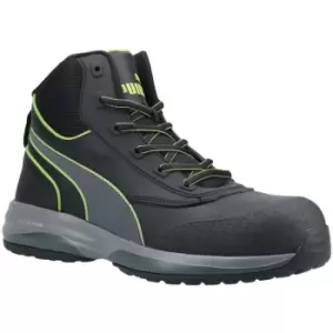 Image of Puma - Mens Leather Safety Boots (10.5 uk) (Green/Black) - Green/Black