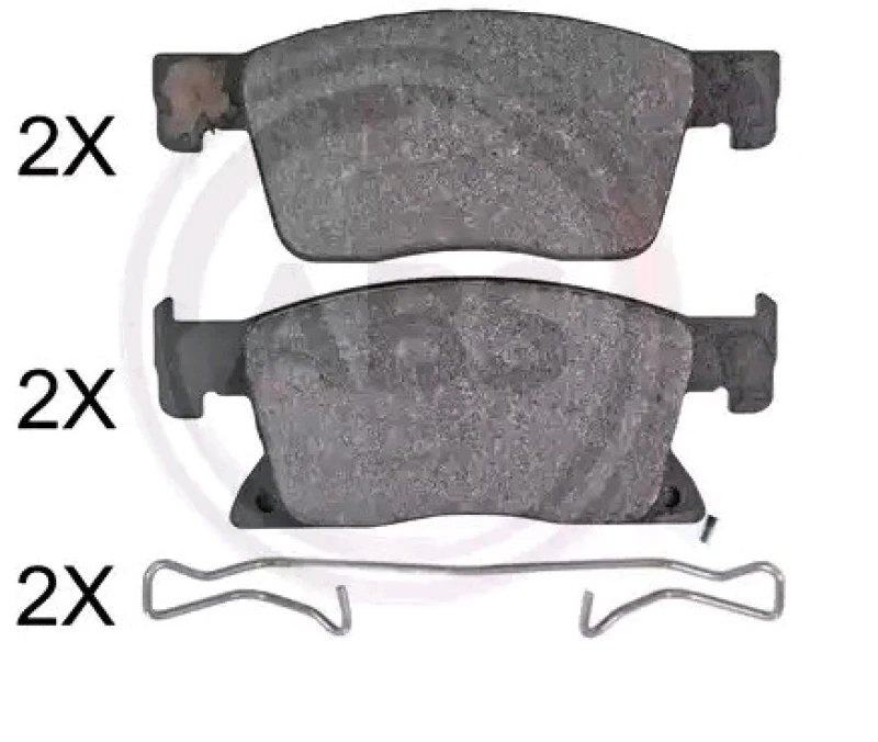 Image of A.B.S. 35122 Brake pad set with acoustic wear warning Brake Pad Set,disc brake (402)