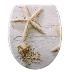 Image of Soft Close Toilet Seat Duroplastic Quick Release for Easy Clean Antibacterial Bathroom Toilet Lid Different Designs Universal Modern Durable Seestern