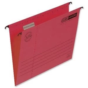 Image of Elba Verticflex Foolscap Ultimate Suspension File Manilla 240gsm 15mm V Base Red Pack of 25