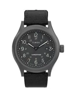Image of Timex Field Steel Fabric Mens Watch, Black, Men