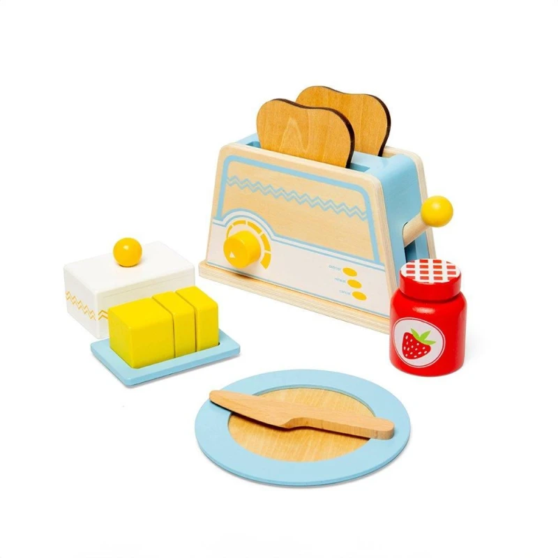 Image of Bigjigs Toys Wooden Pretend Play Breakfast Set Multi