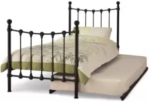 Image of Serene Marseille 3ft Single Black Metal Guest Bed Frame