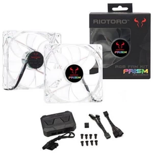 Image of Riotoro Prism Fan Kit 2 x 12cm Case Fans with Controller