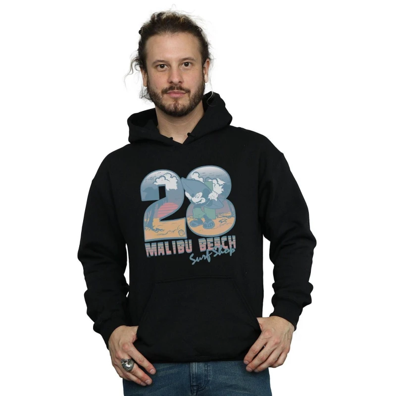 Image of Disney Men Mickey Mouse Surf Shop Hoodie in Black Size: Small Black S Male 5059114638017