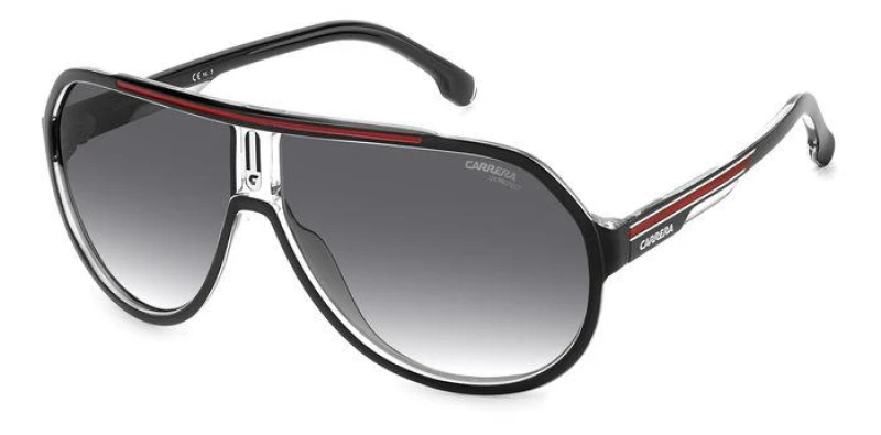 Image of Carrera Carrera Men Aviator Black Red Dark Grey Gradient 1057/S Black One Size Male 716736777818