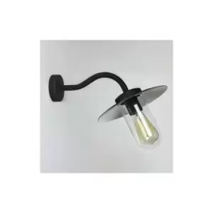 Image of Astro Dafni - 1 Light Outdoor Fisherman Dome Wall Light Black IP44, E27
