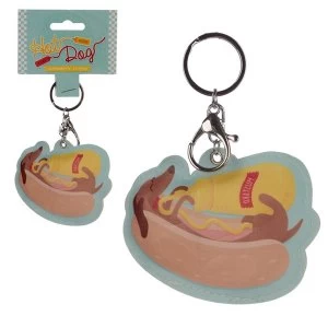 Image of Leatherette Hot Dog Keyring