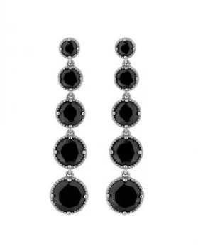 Image of Jon Richard Graduated Jet Drop Earring