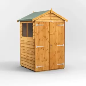 Image of 4X4 Power Overlap Apex Double Door Shed