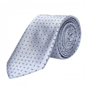Image of Calvin Klein Motif Silk Tie - Light Blue