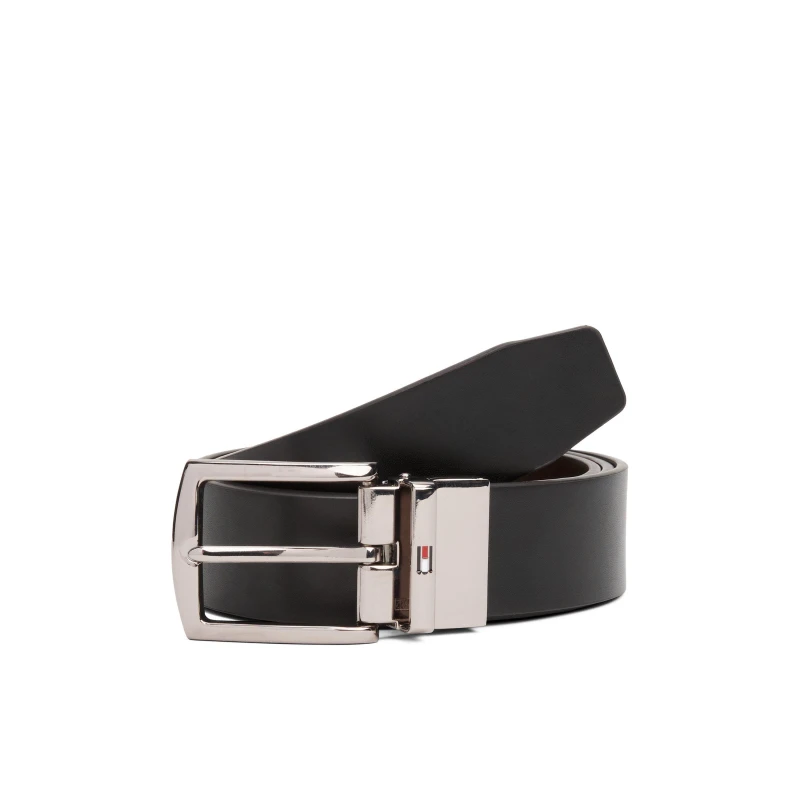 Image of Tommy Hilfiger Mens Denton Reversible Square Buckle Belt Testa Di Moro male 30W (90)