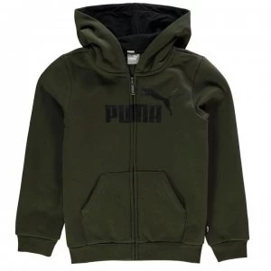 Image of Puma No 1 Logo Zip Hoodie Junior Boys - Forest Night