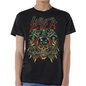 Image of Slayer - Prey with Background Unisex Large T-Shirt - Black