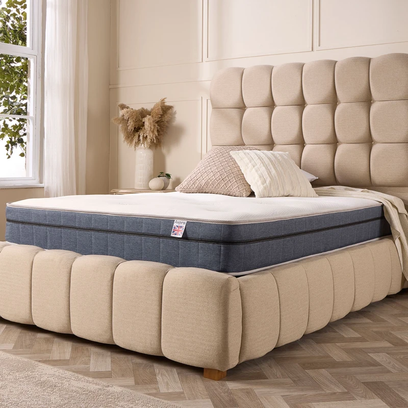 Image of Aspire Aspire Natural Wool Bonnell Hybrid Tufted Mattress in White Size: Single White Single Unisex 5057632314772