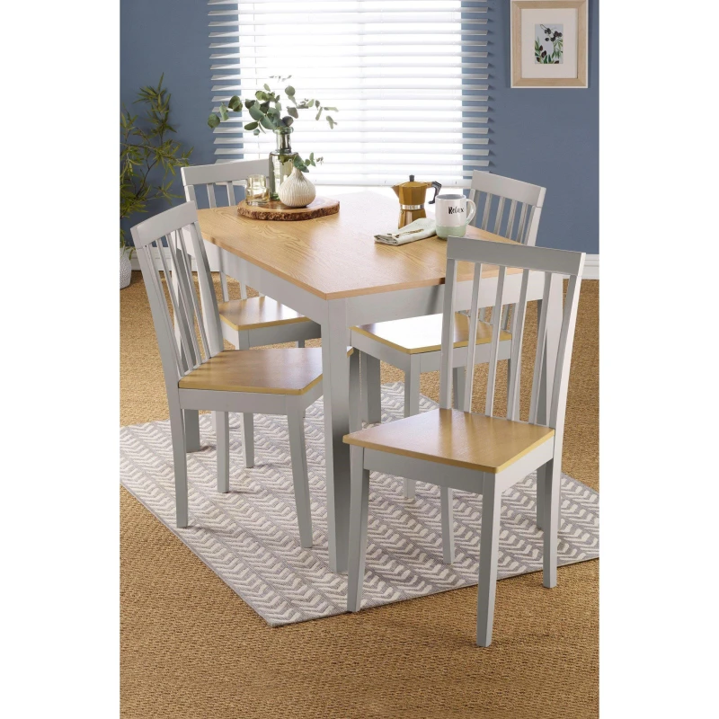 Image of Homelife Sherbourne 5 Piece Dining Set Grey unisex Set