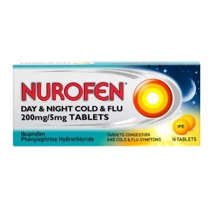Image of Nurofen Cold And Flu Day & Night 200mg 16 Tablets