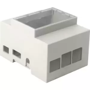 Image of Joy-it rb-case+07 SBC housing Compatible with (development kits): Raspberry Pi DIN rail mounted Grey