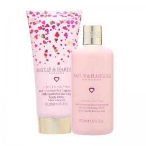 Image of Baylis Harding Rose Prosecco Fizz Gift Set 300ml 2 Piece
