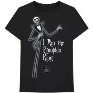 Image of Disney - The Nightmare Before Christmas Pumpkin King Unisex Medium T-Shirt - Black
